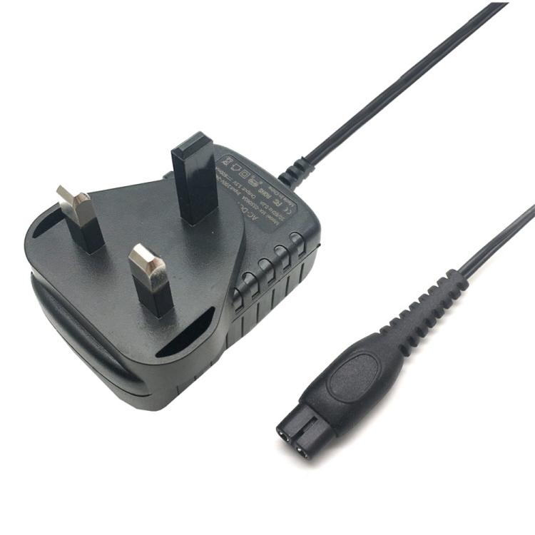 Black 5.5V charger with UK plug adapter, power cable, for Karcher window vac
