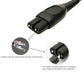 Black 5.5V charger cable with spring contact plug connector for Karcher window vac