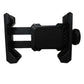 Bike phone mount accessory clip with front bracket and side clamps, black