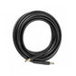Black high-pressure hose with two quick-connect couplers and copper-tipped connectors.