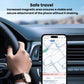 Black magnetic car mount holding a smartphone on dashboard vent