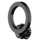 Black magnetic phone mount ring with clip-style car attachment base