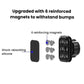 Magnetic phone mount head with shock-absorbing silicone and reinforced 6 magnets