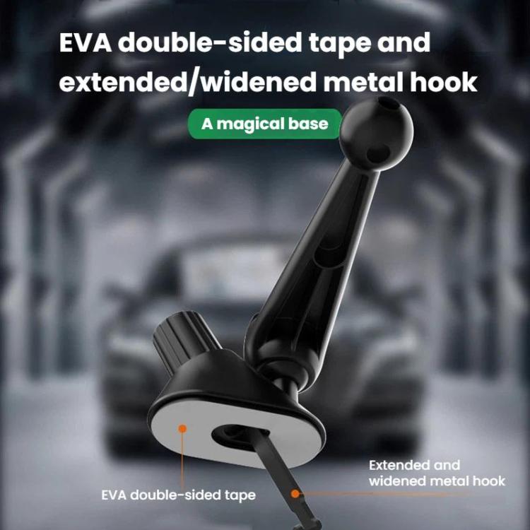 Black car air-vent phone mount with EVA double-sided tape and widened metal hook