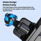 Black car phone mount with globe-style rotating bracket and air vent clip