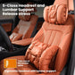 Two-piece car headrest and lumbar cushion set, warm orange padded