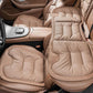 Front and rear car seat cushions, tan quilted thick non-slip pads