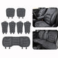 Black car seat cushion set, quilted thick pads for seat and headrest areas