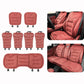 Red car seat cushion set, quilted thick non-slip pads for seat and headrest areas