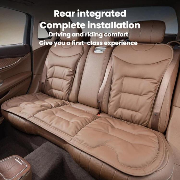 Thick padded rear car seat cushions set with contoured seat and non-slip backing