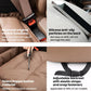 Car seat cushion with non-slip silicone backing and adjustable straps for secure fit