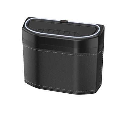 Car Trash Can Side-mounted Storage Box With Light