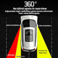 White 360° blind spot assist mirror with adjustable wide-view lenses