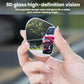 9D glass blind spot assist mirror held in hands with clear reflective lens