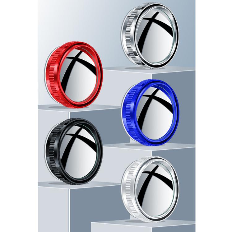 Car Suction Cup Type Wide-angle Reversing Mirror With Rain Guard, Silver, Black, White, Red, Blue