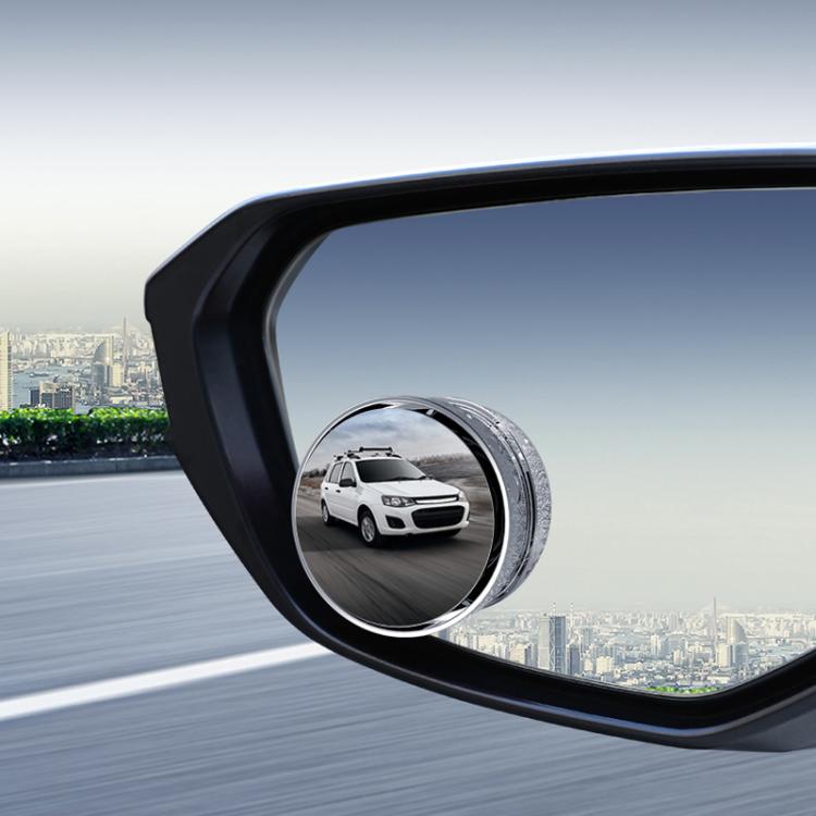 Car Suction Cup Type 360-Degree Adjustable Wide-View Reversing Mirror, Silver Pattern, Black Pattern, White Pattern