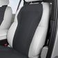 Black perforated backrest car seat cushion cover for breathable ventilation holes.