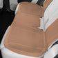 Brown rear car seat cushion set with perforated breathable seat and backrest covers.