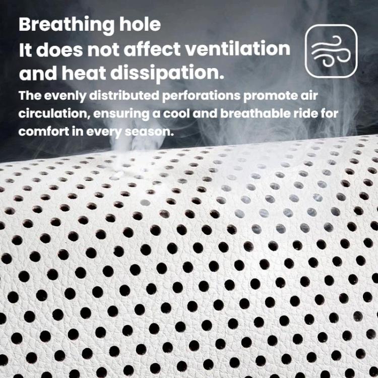 White perforated breathable fabric sheet with dense round ventilation holes