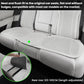 White perforated car seat cushion and backrest cover set for rear bench