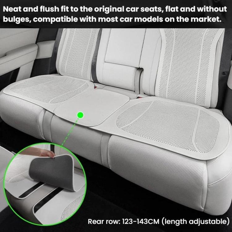 White perforated car seat cushion and backrest cover set for rear bench
