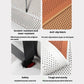 White perforated car seat cover with anti-slip backing and scratch-resistant wear layer