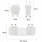 White perforated car seat cover set size guide for front and rear cushions