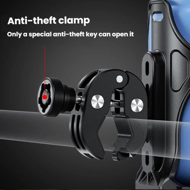 Anti-theft style bottle cage clamp with keyhole security area