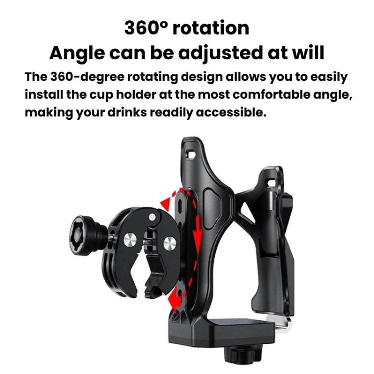 Rotating bottle cage mount with adjustable angle locking position