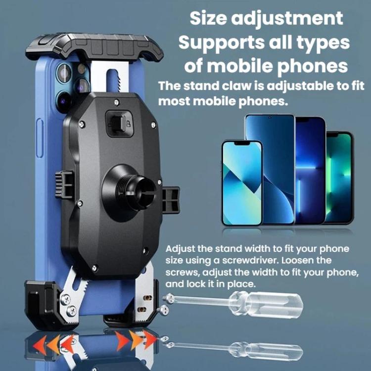 Adjustable phone mount cradle with width fit mechanism and clamp hardware