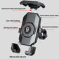 Universal quick-lock motorcycle phone mount with telescopic arm and anti-slip mat