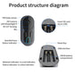 WiFi video doorbell intercom parts diagram with camera, mic, LED ring, and reset key