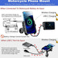 Motorcycle wireless charging phone mount with USB-C fast charging port connection diagram