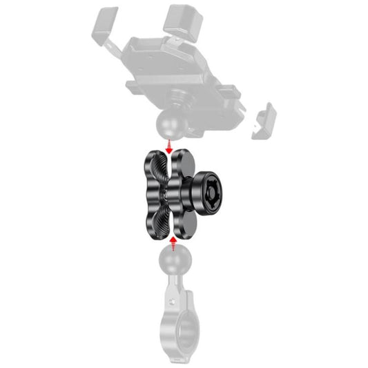 J5 Metal Clamp Arm Anti-Theft Heightening Connecting Rod Phone Mount Height-Extending Accessory, J5 Metal Clamp Arm