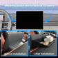 Installed central console storage tray box behind screen, black compartments