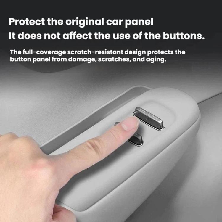 Gray silicone window lift control pad with button access opening