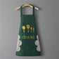 Waterproof Oil-Resistant Apron with Fork & Knife Print Unisex Adjustable Cooking Smock