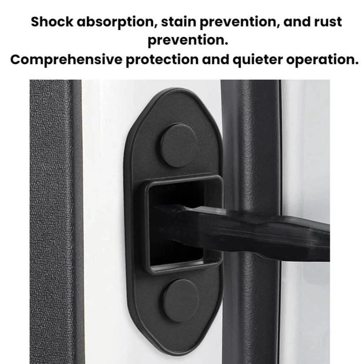 Black silicone door limiter protective cover, fitted on car door edge
