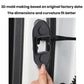 Black silicone door limiter cover with finger pointing, installed on car door