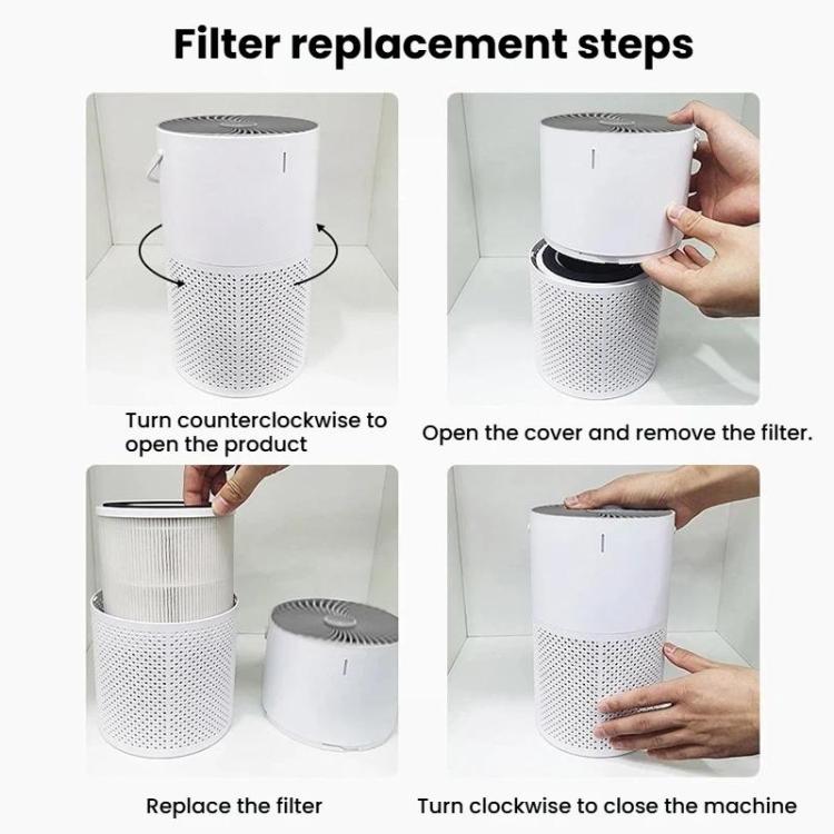 Air purifier filter replacement with removable filter cartridge and outer housing