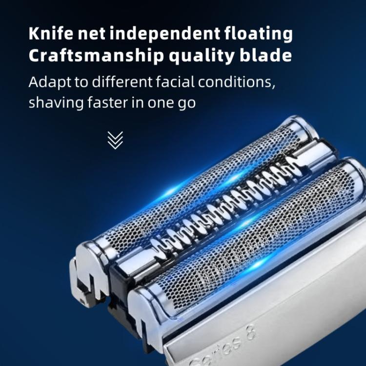 Braun Series 8 shaver blade assembly with dual foil cutters and spring tracks