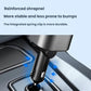 Car charger adapter with spring clip mount and two output ports at the base
