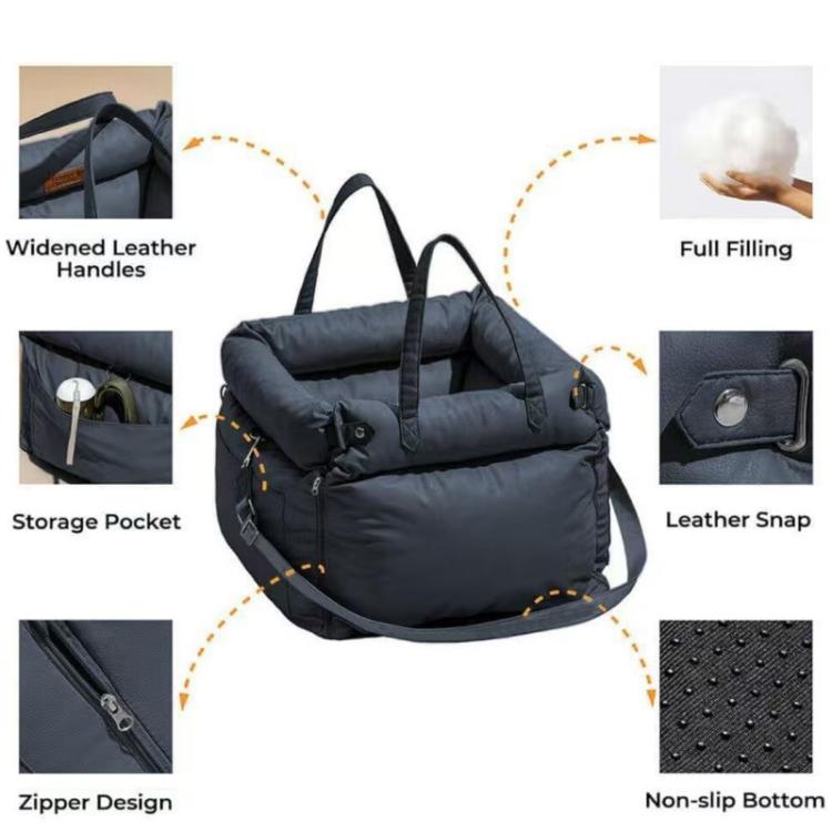 Car Seat Removable Washable PU Waterproof Chew-resistant Pet Bed, 50x45x40cm