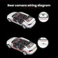 Rear camera wiring diagram with dual-lens screenless dash camera