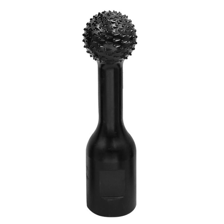 Black spherical sanding/grinding head with spiked ball tip and long straight handle