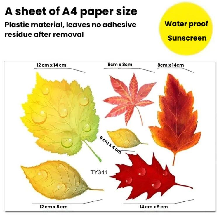 2sets Universal Car Scratch Cover Sticker Waterproof Body Sticker, Maple Leaves