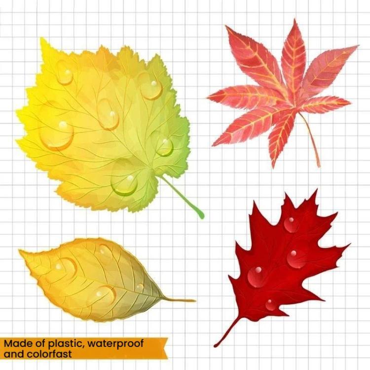 2sets Universal Car Scratch Cover Sticker Waterproof Body Sticker, Maple Leaves