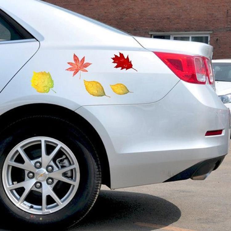 2sets Universal Car Scratch Cover Sticker Waterproof Body Sticker, Maple Leaves