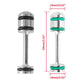 Aluminum oil steering barbell with green bushings, 64mm overall length
