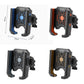 Telescopic bicycle phone holder with adjustable cradle, side grips, and handlebar mount